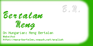 bertalan meng business card